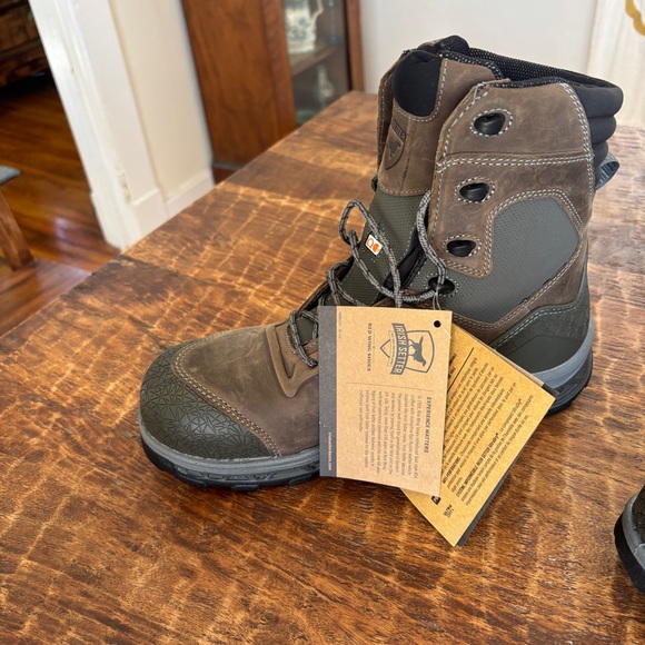 Men\'s Redwing Irish Setter Black and Brown Work Boots size 11